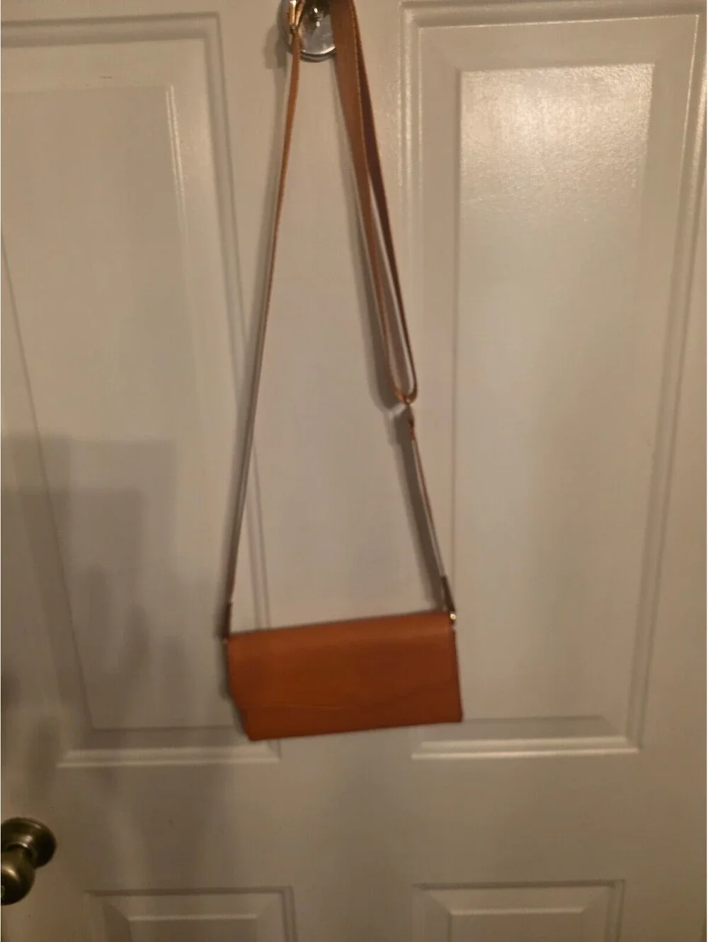 Sasy A new day light orange Crossbody Wallet Purse with Adjustable Strap